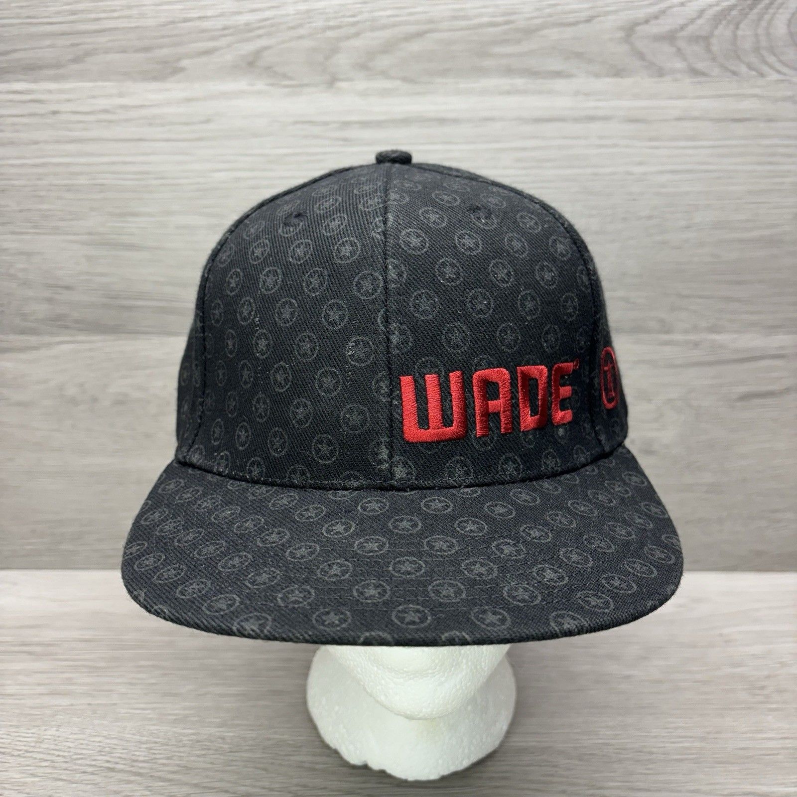 Rare Converse Dwyane Wade Snapback Hat Vintage Black Red Jordan Tag Size M
